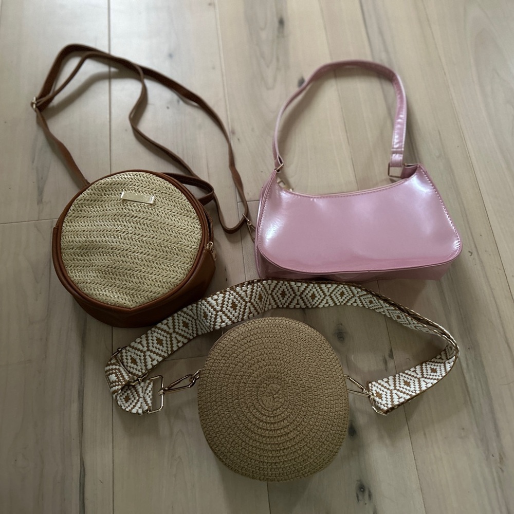 3 Girls Purses- Pink/Brown/Tan